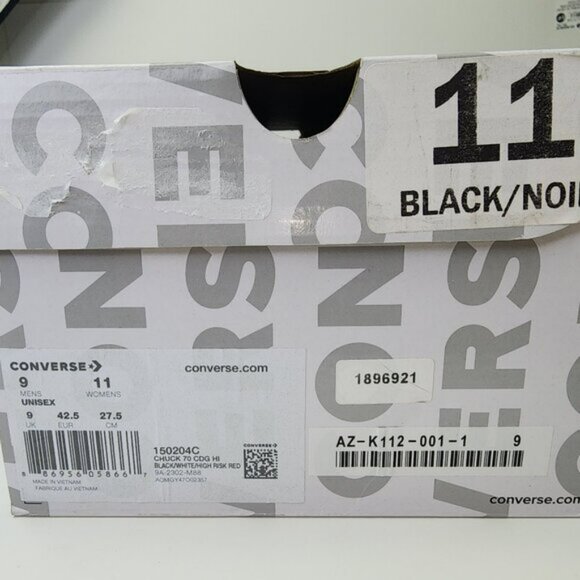 New Converse Comme des Garcons Play Black Hi Top Shoes (11 US) main image 5